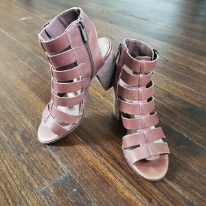 Vince Camuto Caged Strappy Stacked Heels